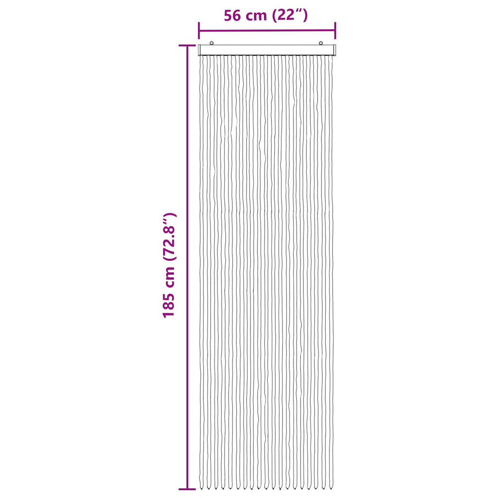 vidaXL Firanka owadobojna z chenillu Szary i czarny 56 x 185 cm