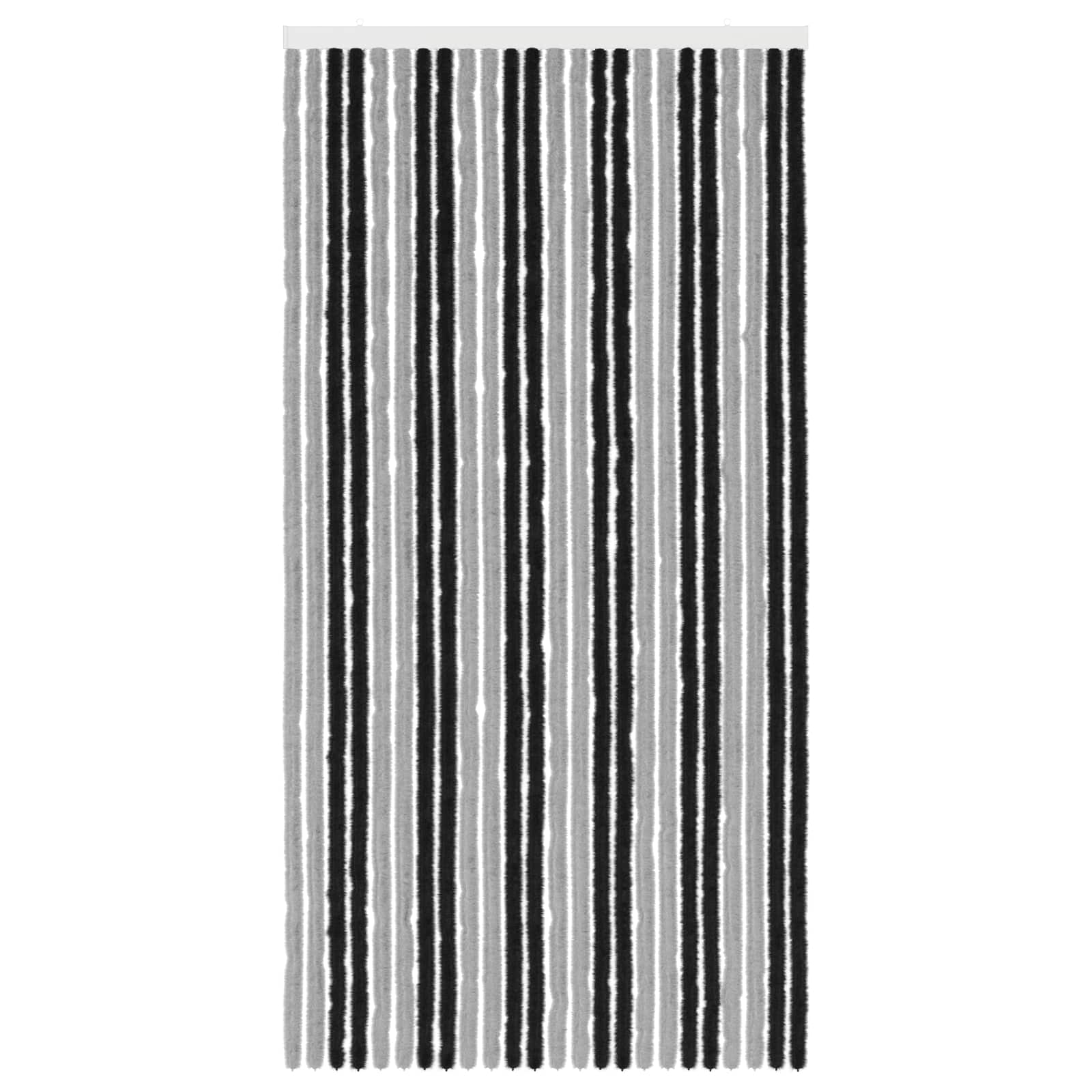 vidaXL Firanka owadobojna z chenillu Szary i czarny 100 x 200 cm