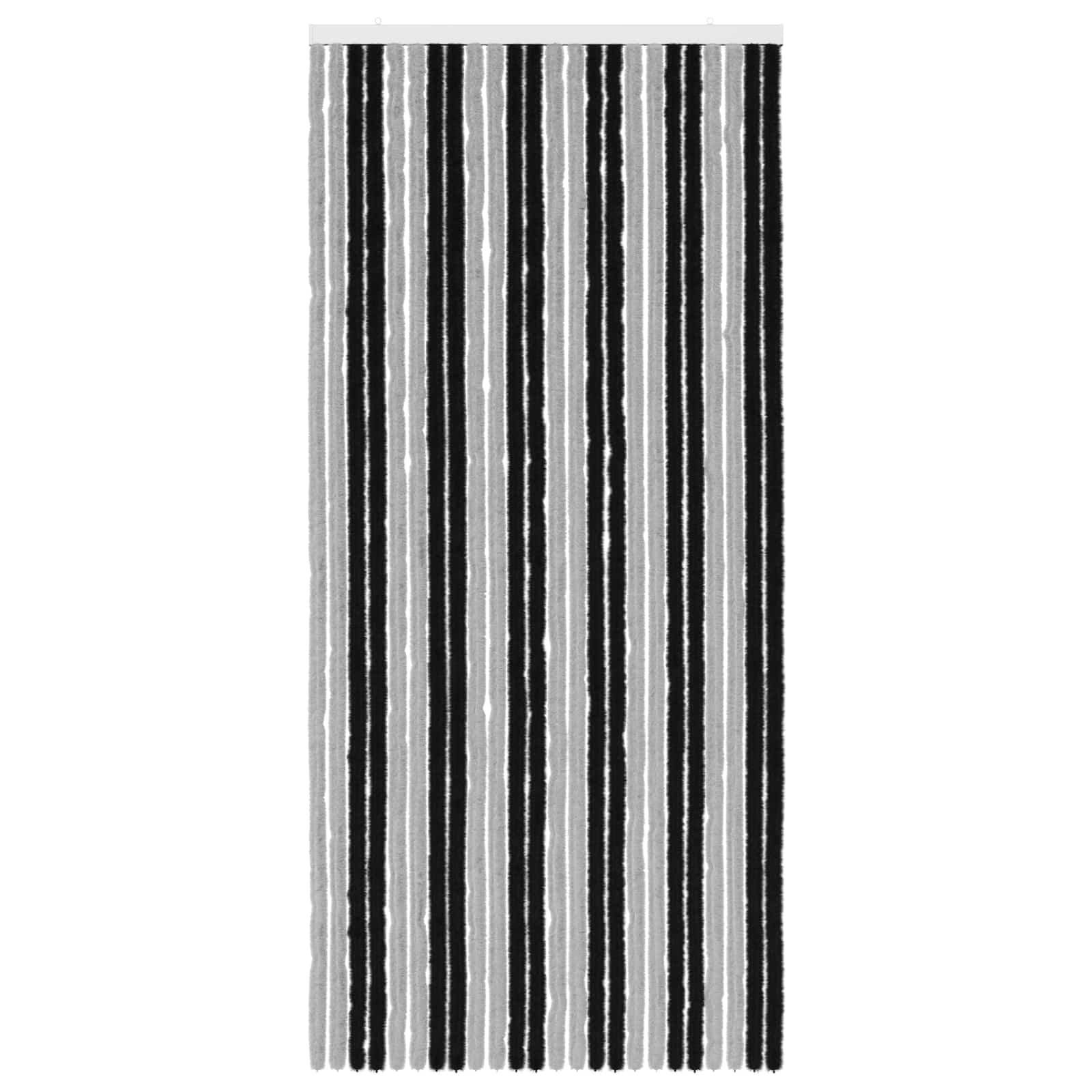 vidaXL Firanka owadobojna z chenillu Szary i czarny 100 x 220 cm