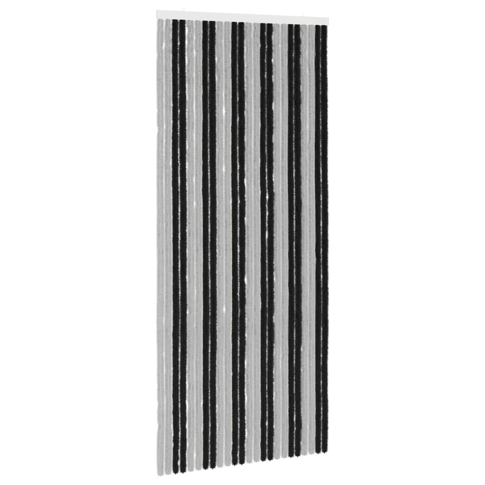 vidaXL Firanka owadobojna z chenillu Szary i czarny 100 x 230 cm