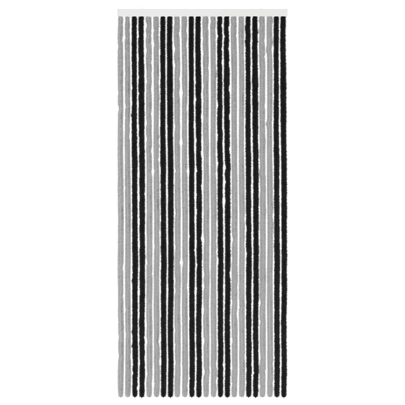 vidaXL Firanka owadobojna z chenillu Szary i czarny 100 x 230 cm