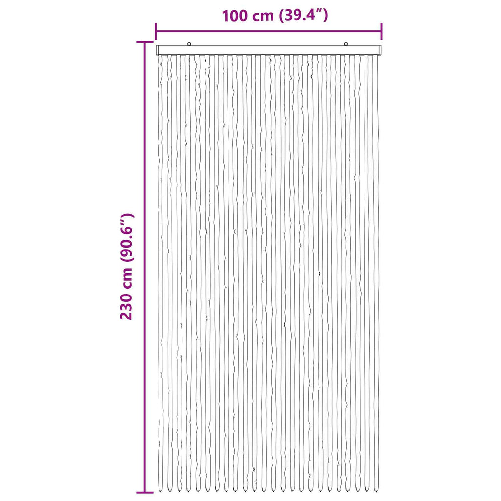 vidaXL Firanka owadobojna z chenillu Szary i czarny 100 x 230 cm