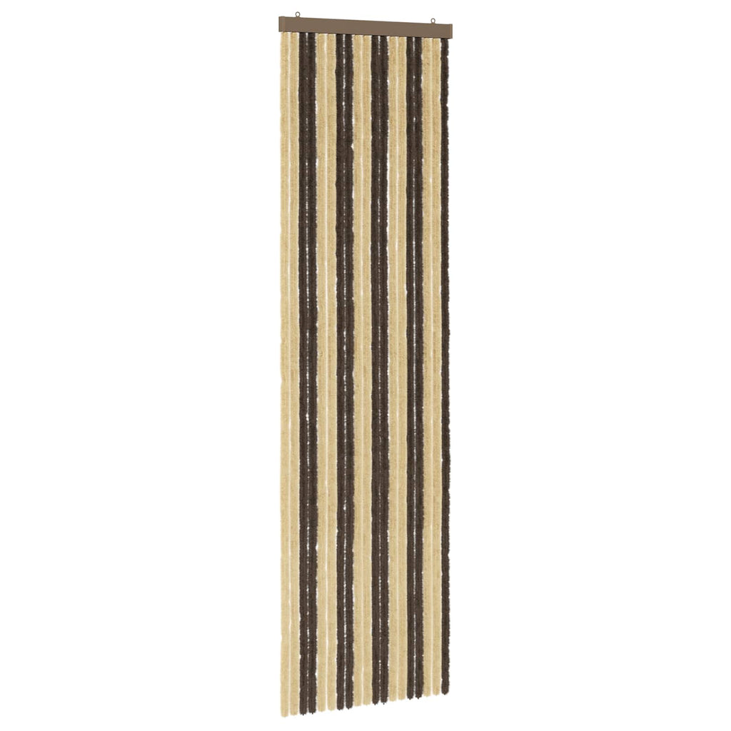 vidaXL Firanka owadobojna z chenillu Ciemny brąz i beż 56 x 200 cm