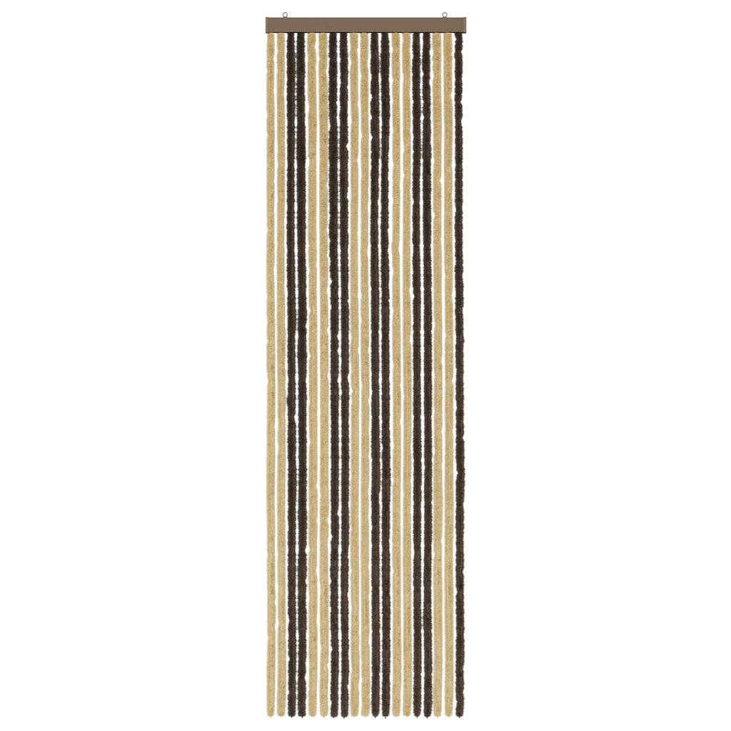 vidaXL Firanka owadobojna z chenillu Ciemny brąz i beż 56 x 200 cm