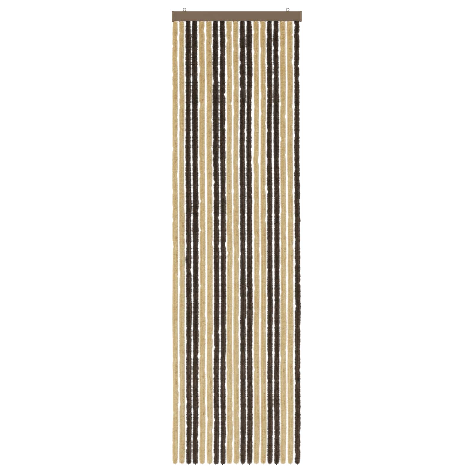 vidaXL Firanka owadobojna z chenillu Ciemny brąz i beż 56 x 200 cm