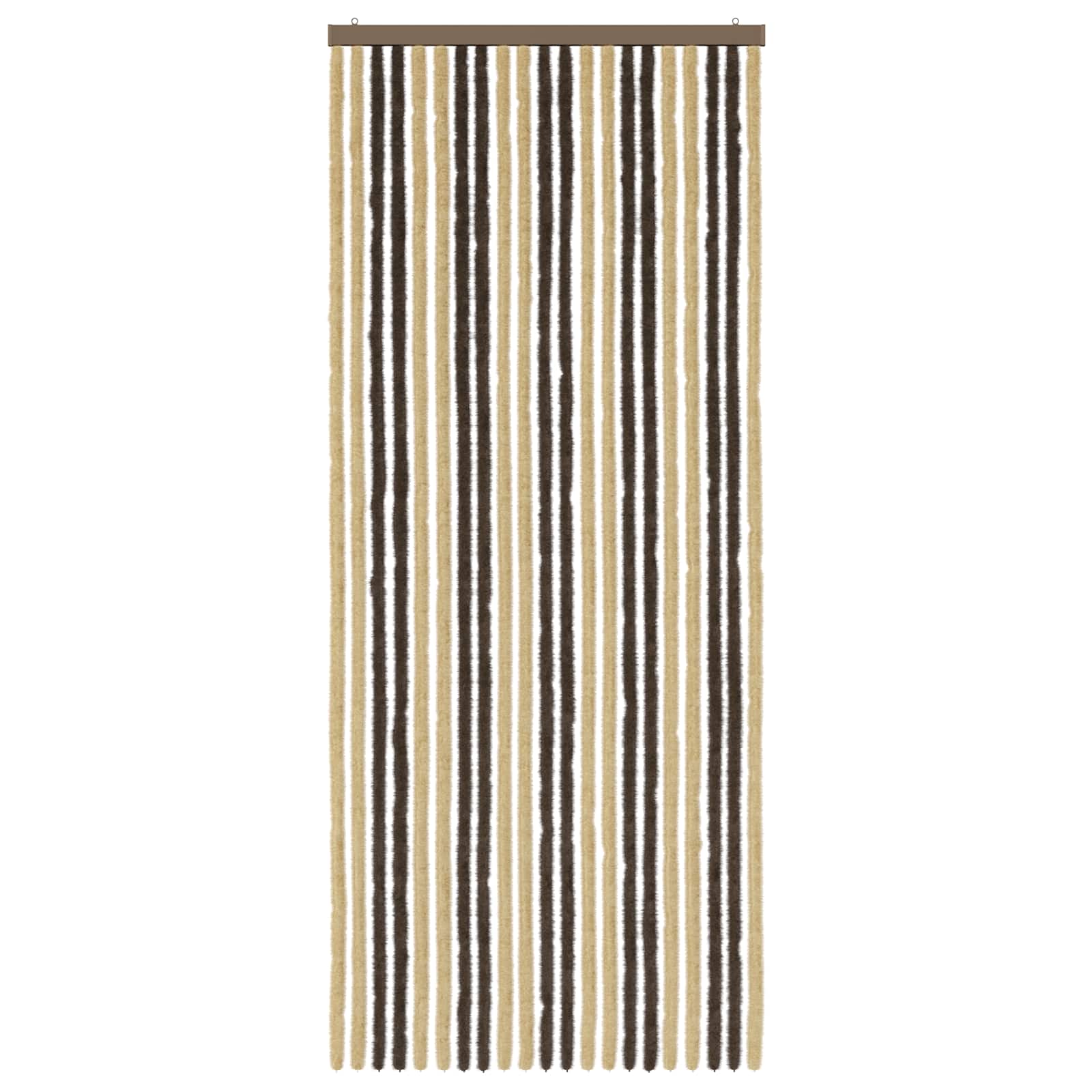 vidaXL Firanka owadobojna z chenillu Ciemny brąz i beż 90 x 220 cm