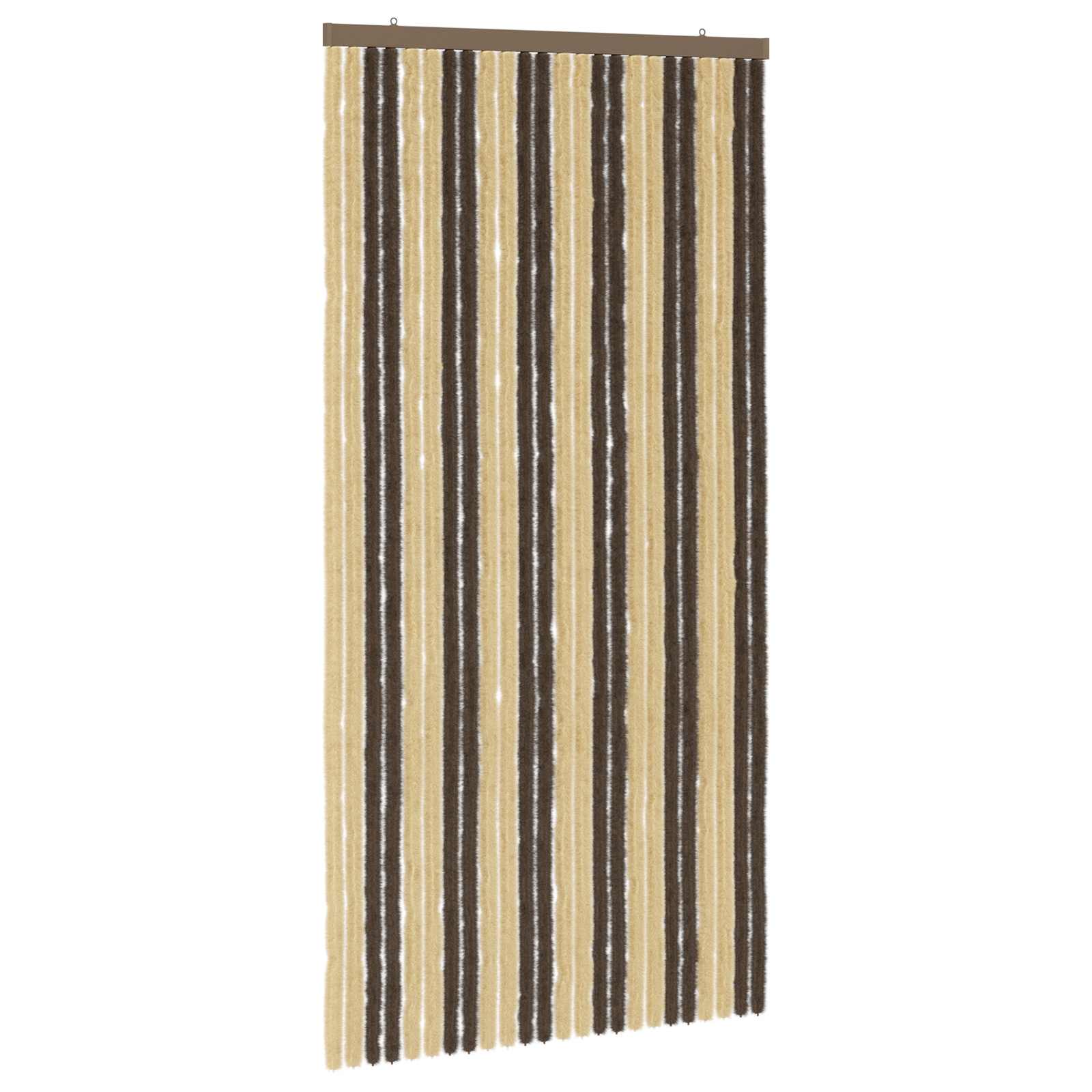 vidaXL Firanka owadobojna z chenillu Ciemny brąz i beż 100 x 200 cm