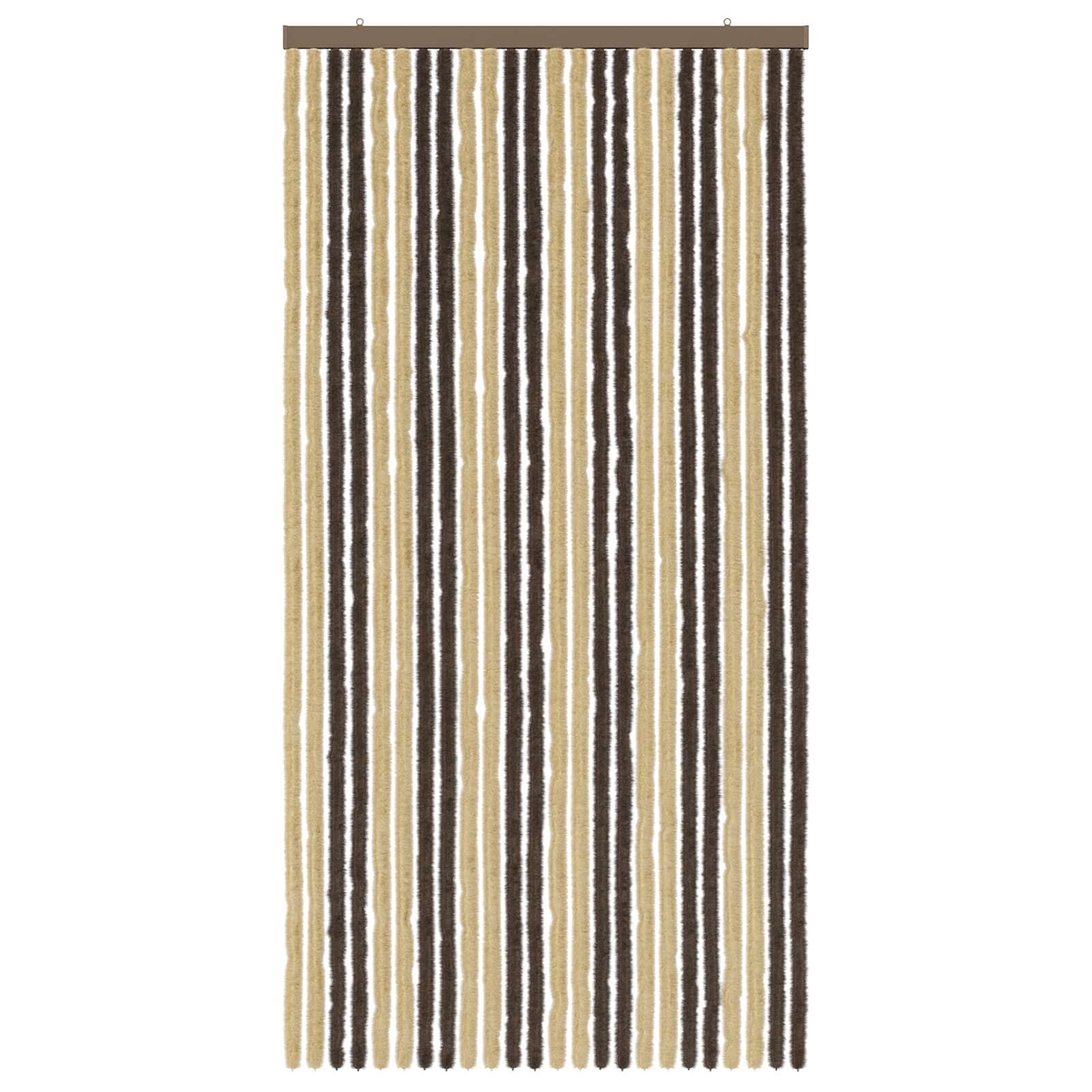 vidaXL Firanka owadobojna z chenillu Ciemny brąz i beż 100 x 200 cm