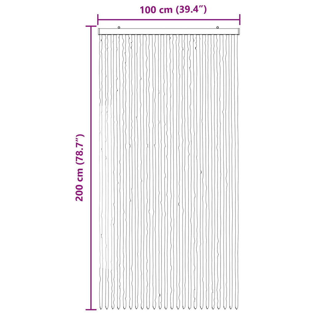 vidaXL Firanka owadobojna z chenillu Ciemny brąz i beż 100 x 200 cm