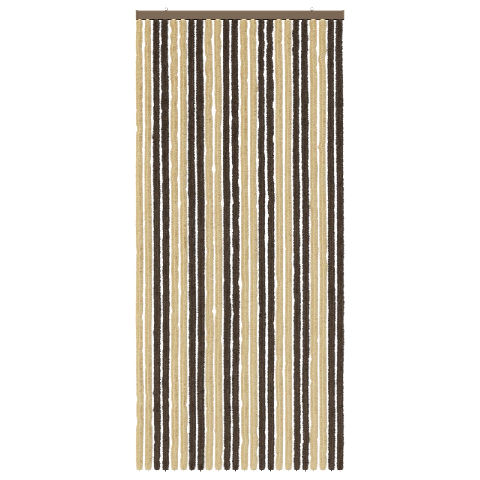 vidaXL Firanka owadobojna z chenillu Ciemny brąz i beż 100 x 220 cm