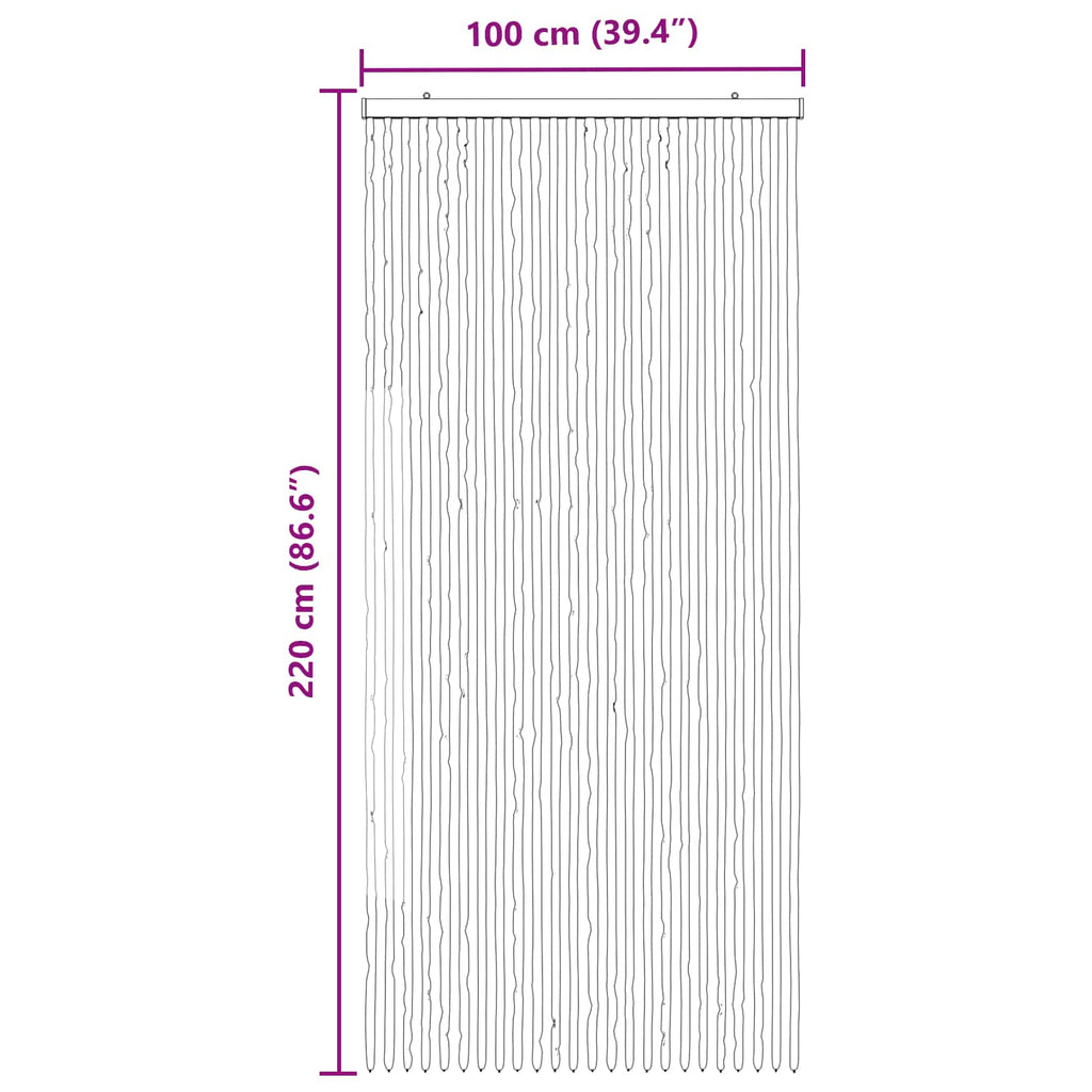 vidaXL Firanka owadobojna z chenillu Ciemny brąz i beż 100 x 220 cm