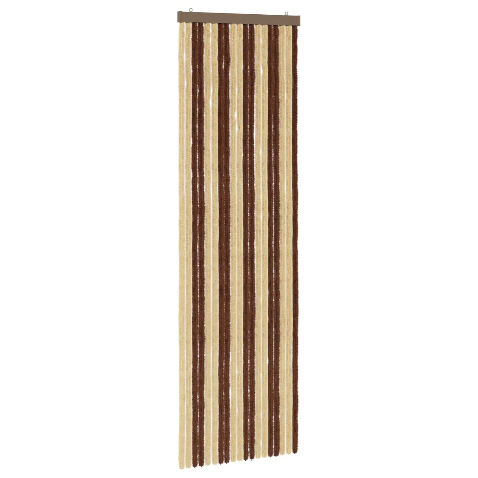 vidaXL Firanka owadobojna z chenillu Brązowy i beżowy 56 x 185 cm