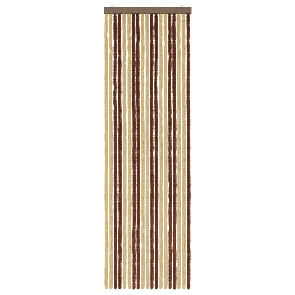 vidaXL Firanka owadobojna z chenillu Brązowy i beżowy 56 x 185 cm