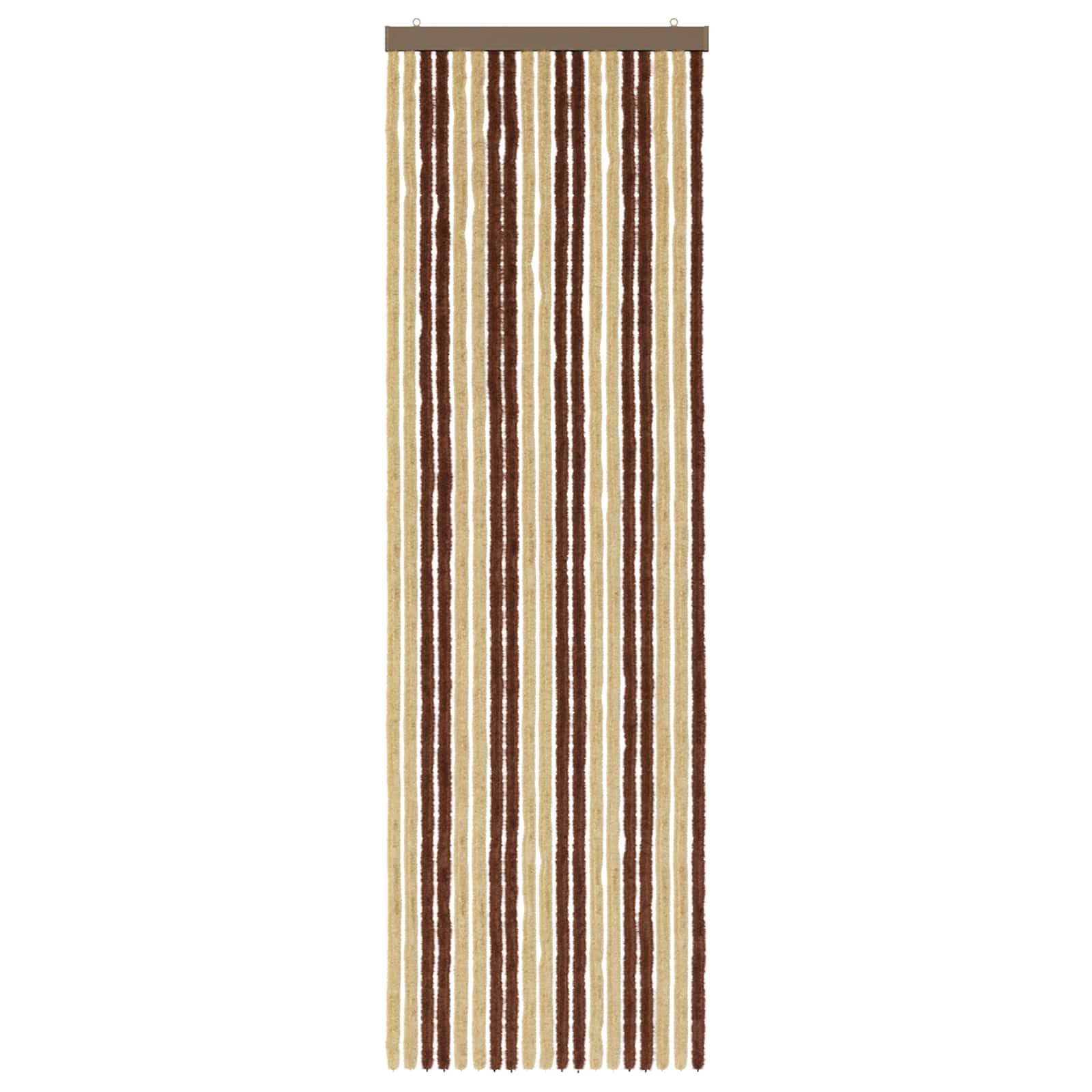 vidaXL Firanka owadobojna z chenillu Brązowy i beżowy 56 x 185 cm