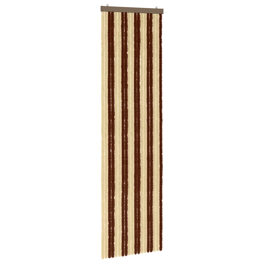 vidaXL Firanka owadobojna z chenillu Brązowy i beżowy 56 x 200 cm