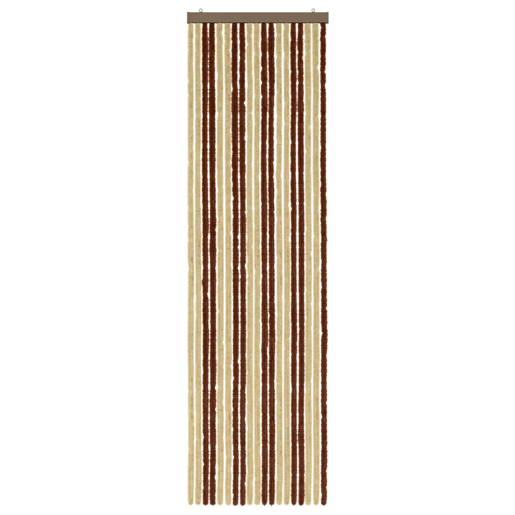 vidaXL Firanka owadobojna z chenillu Brązowy i beżowy 56 x 200 cm