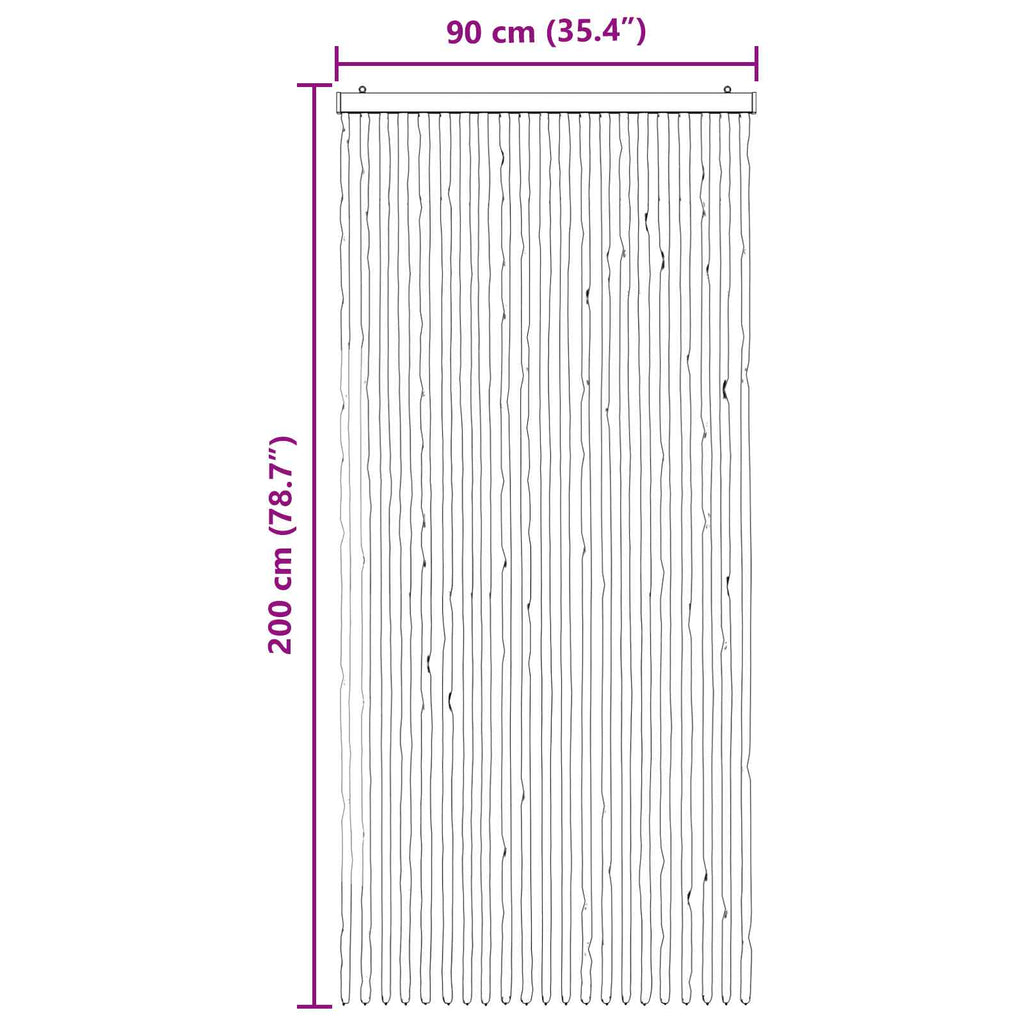 vidaXL Firanka owadobojna z chenillu Brązowy i beżowy 90 x 200 cm
