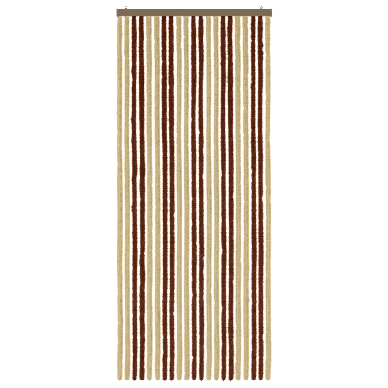 vidaXL Firanka owadobojna z chenillu Brązowy i beżowy 90 x 220 cm