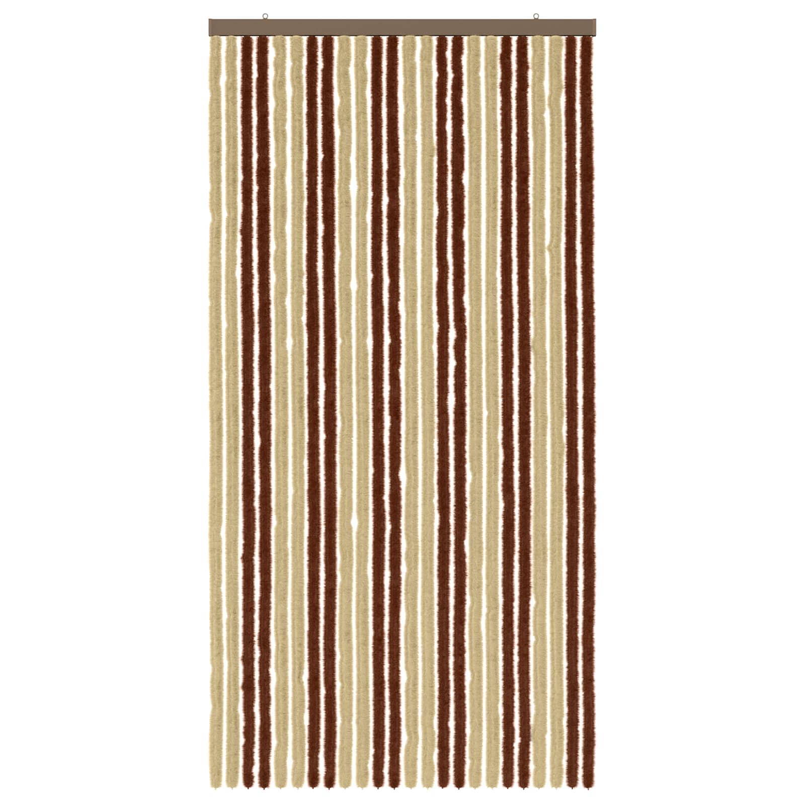 vidaXL Firanka owadobojna z chenillu Brązowy i beżowy 100 x 200 cm