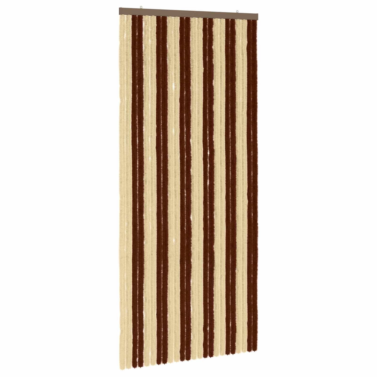vidaXL Firanka owadobojna z chenillu Brązowy i beżowy 100 x 220 cm