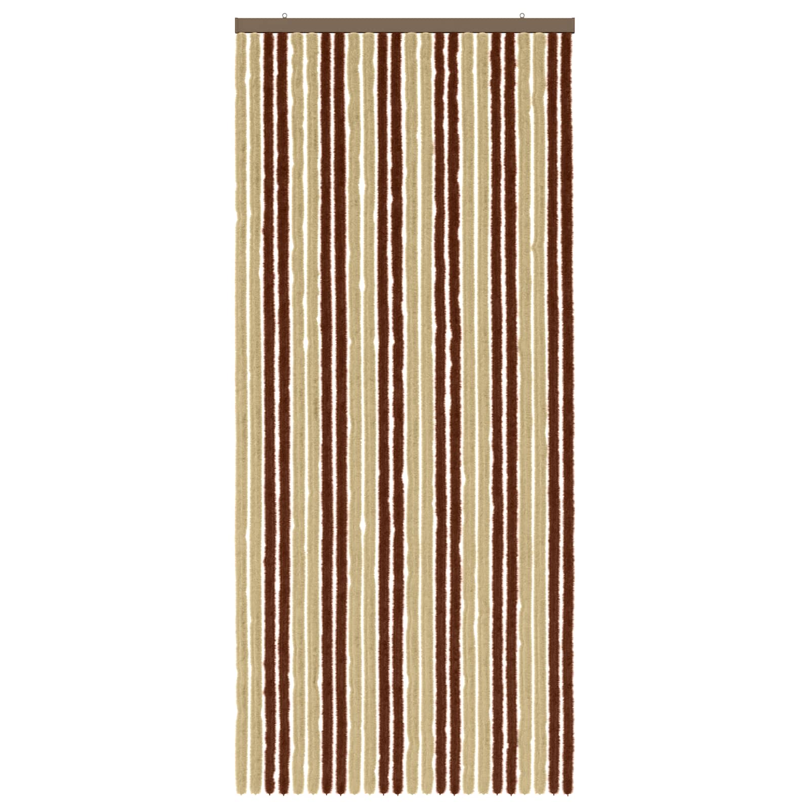 vidaXL Firanka owadobojna z chenillu Brązowy i beżowy 100 x 230 cm