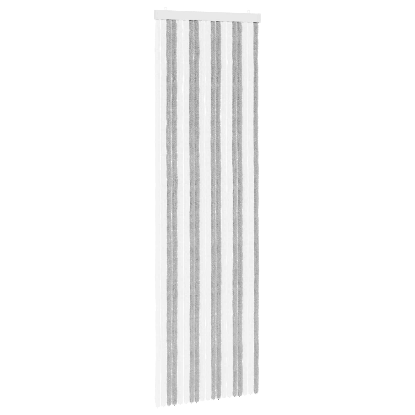 vidaXL Firanka owadobojna z chenillu Szary i biały 56 x 185 cm 100% PP