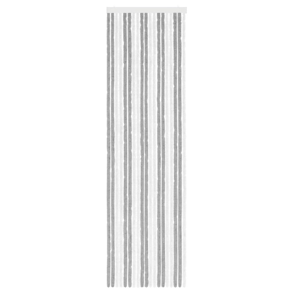 vidaXL Firanka owadobojna z chenillu Szary i biały 56 x 200 cm 100% PP