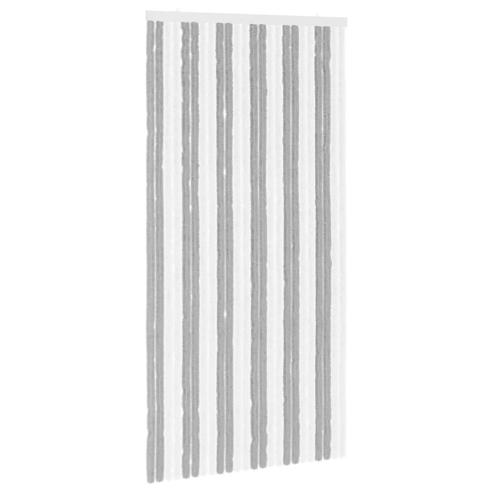 vidaXL Firanka owadobojna z chenillu Szary i biały 100 x 200 cm