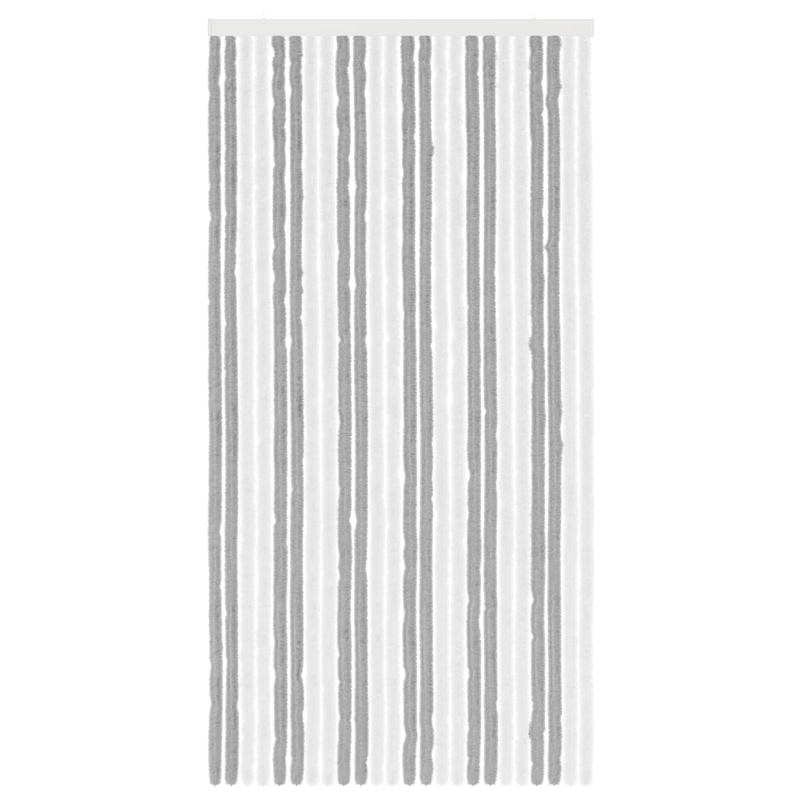 vidaXL Firanka owadobojna z chenillu Szary i biały 100 x 200 cm