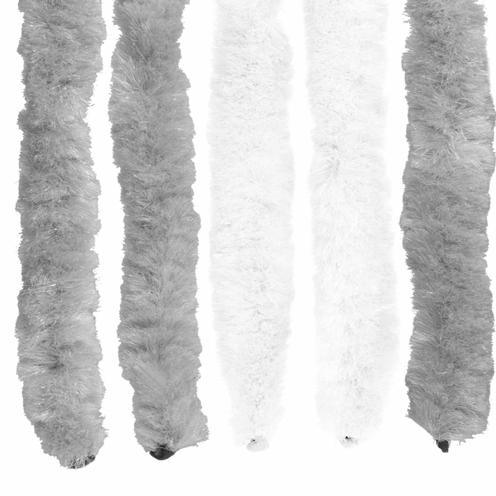 vidaXL Firanka owadobojna z chenillu Szary i biały 100 x 220 cm