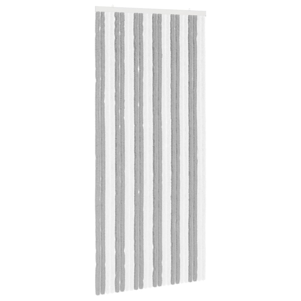 vidaXL Firanka owadobojna z chenillu Szary i biały 100 x 220 cm