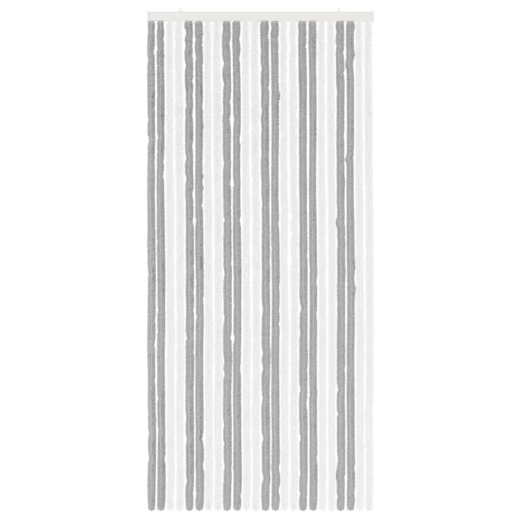 vidaXL Firanka owadobojna z chenillu Szary i biały 100 x 220 cm