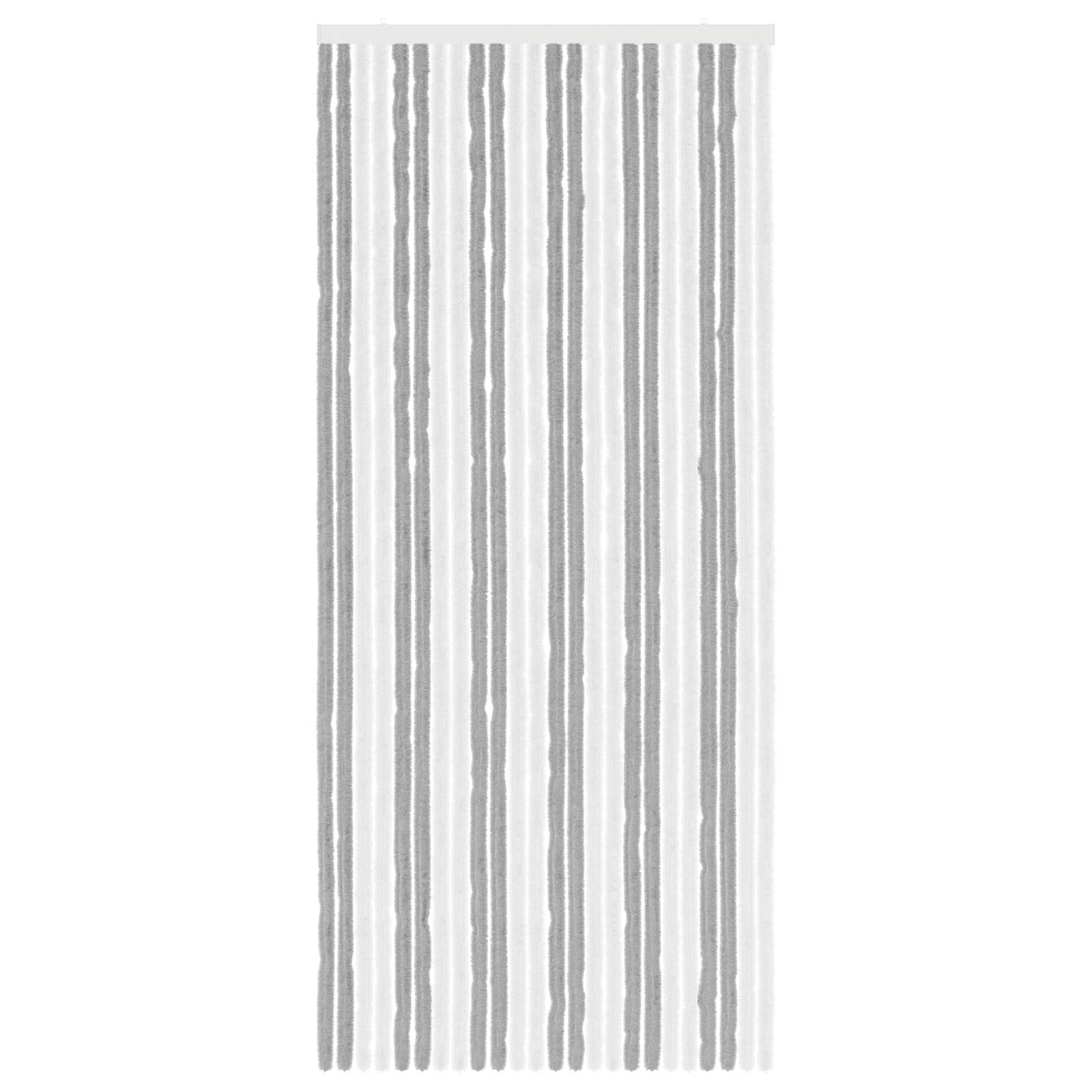 vidaXL Firanka owadobojna z chenillu Szary i biały 100 x 230 cm