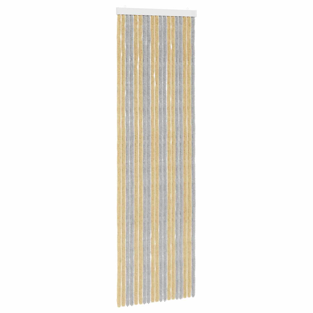 vidaXL Firanka owadobojna z chenillu Szary i beżowy 56 x 185 cm