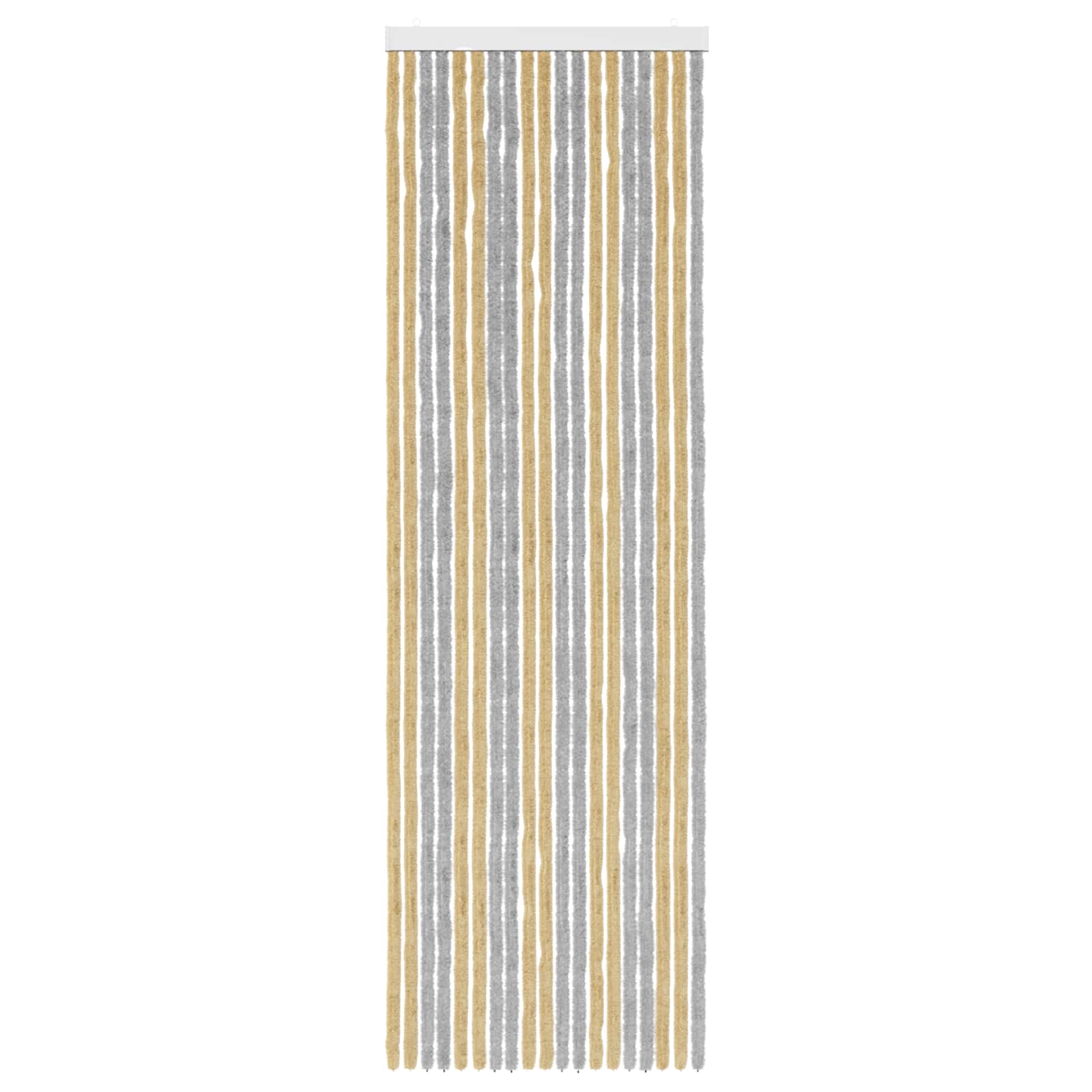 vidaXL Firanka owadobojna z chenillu Szary i beżowy 56 x 185 cm