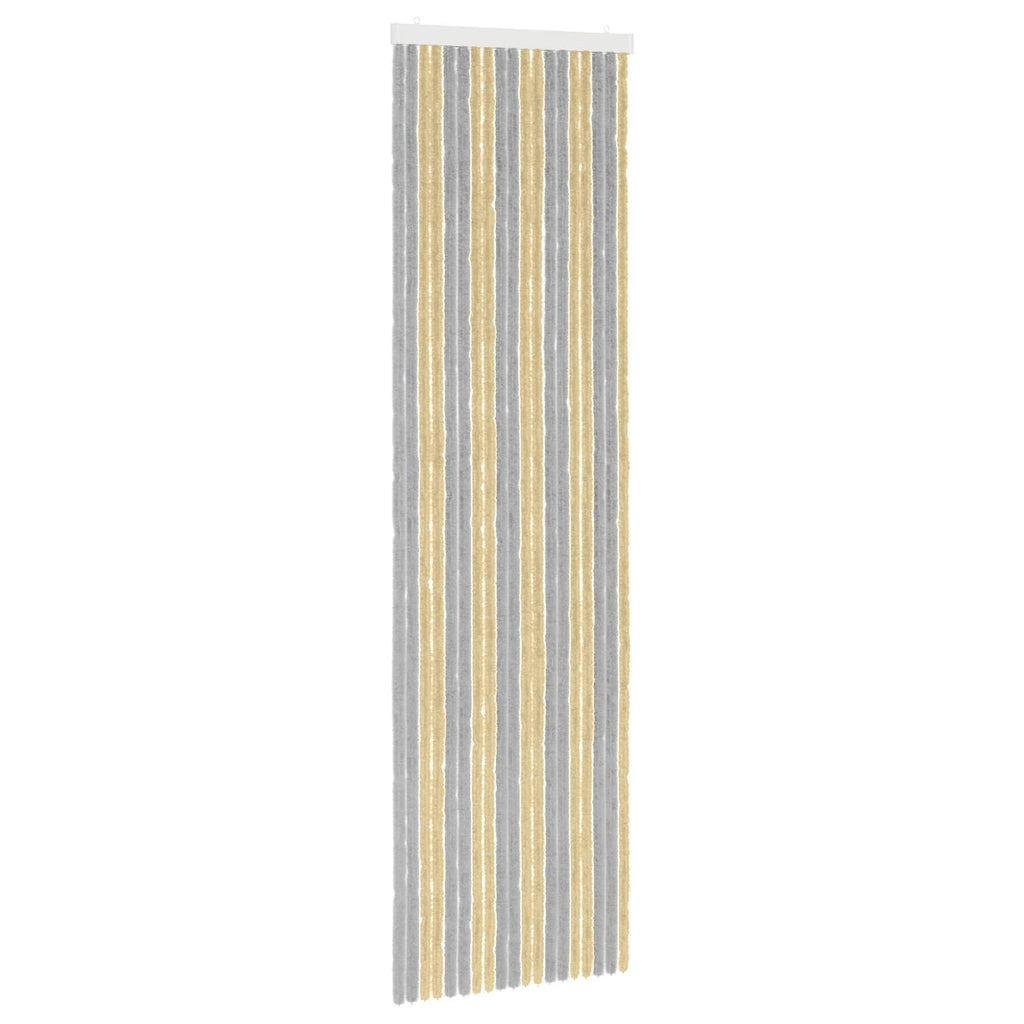 vidaXL Firanka owadobojna z chenillu Szary i beżowy 56 x 200 cm