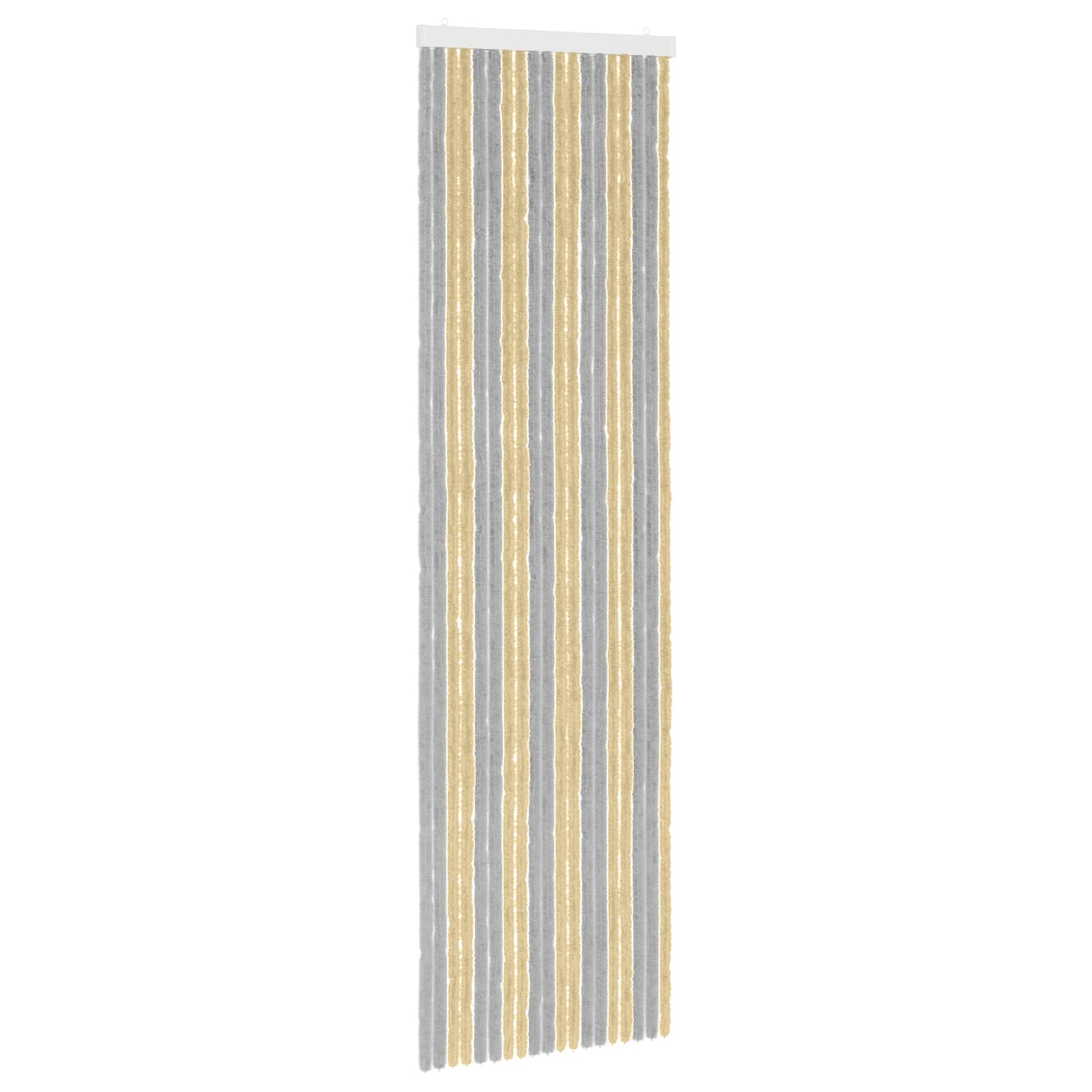 vidaXL Firanka owadobojna z chenillu Szary i beżowy 56 x 200 cm