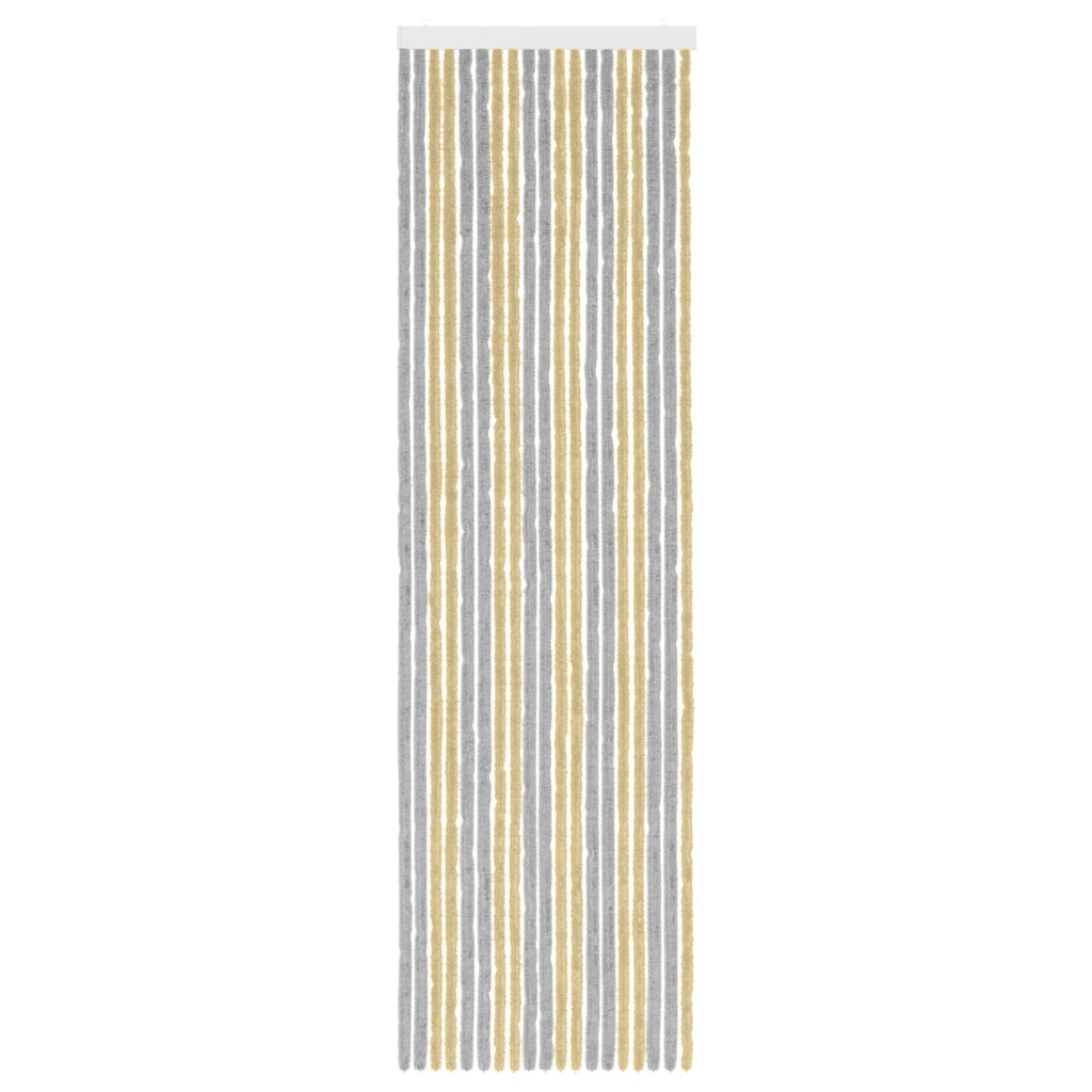 vidaXL Firanka owadobojna z chenillu Szary i beżowy 56 x 200 cm