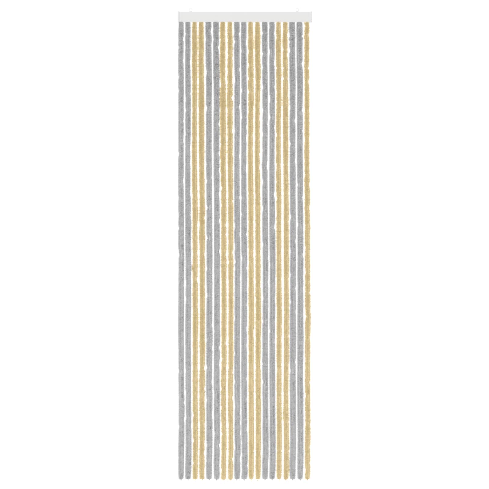 vidaXL Firanka owadobojna z chenillu Szary i beżowy 56 x 200 cm