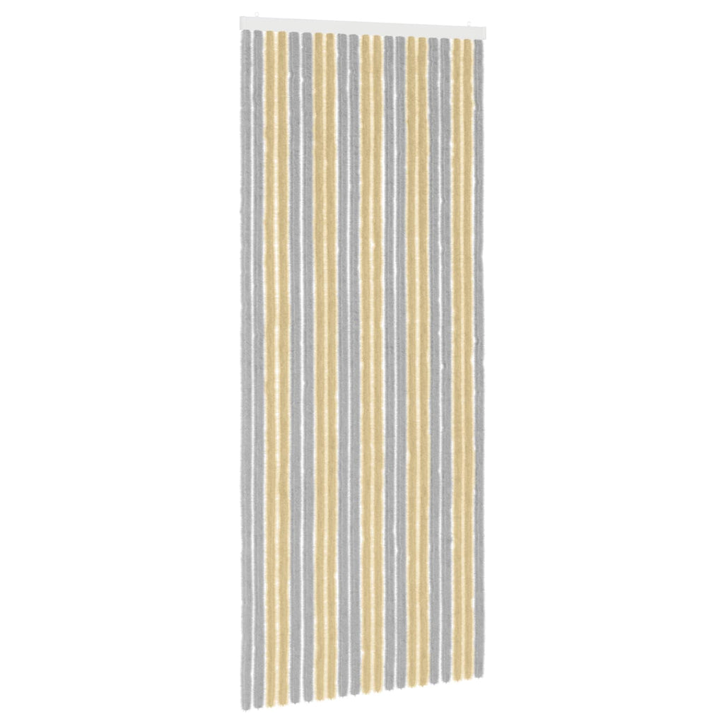 vidaXL Firanka owadobojna z chenillu Szary i beżowy 90 x 220 cm