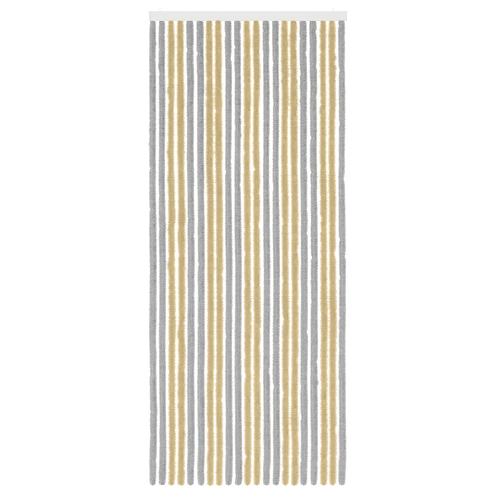 vidaXL Firanka owadobojna z chenillu Szary i beżowy 90 x 220 cm