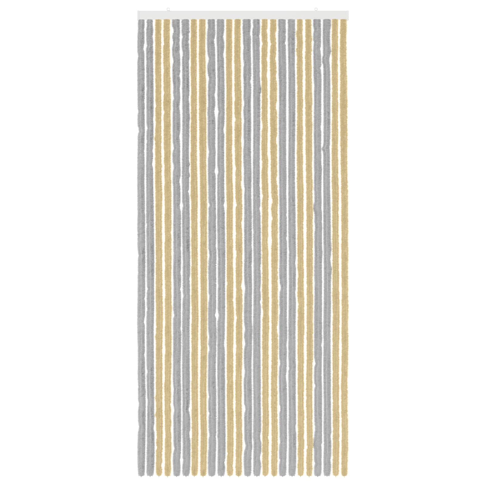 vidaXL Firanka owadobojna z chenillu Szary i beżowy 100 x 220 cm