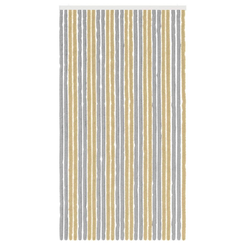 vidaXL Firanka owadobojna z chenillu Szary i beżowy 118 x 220 cm