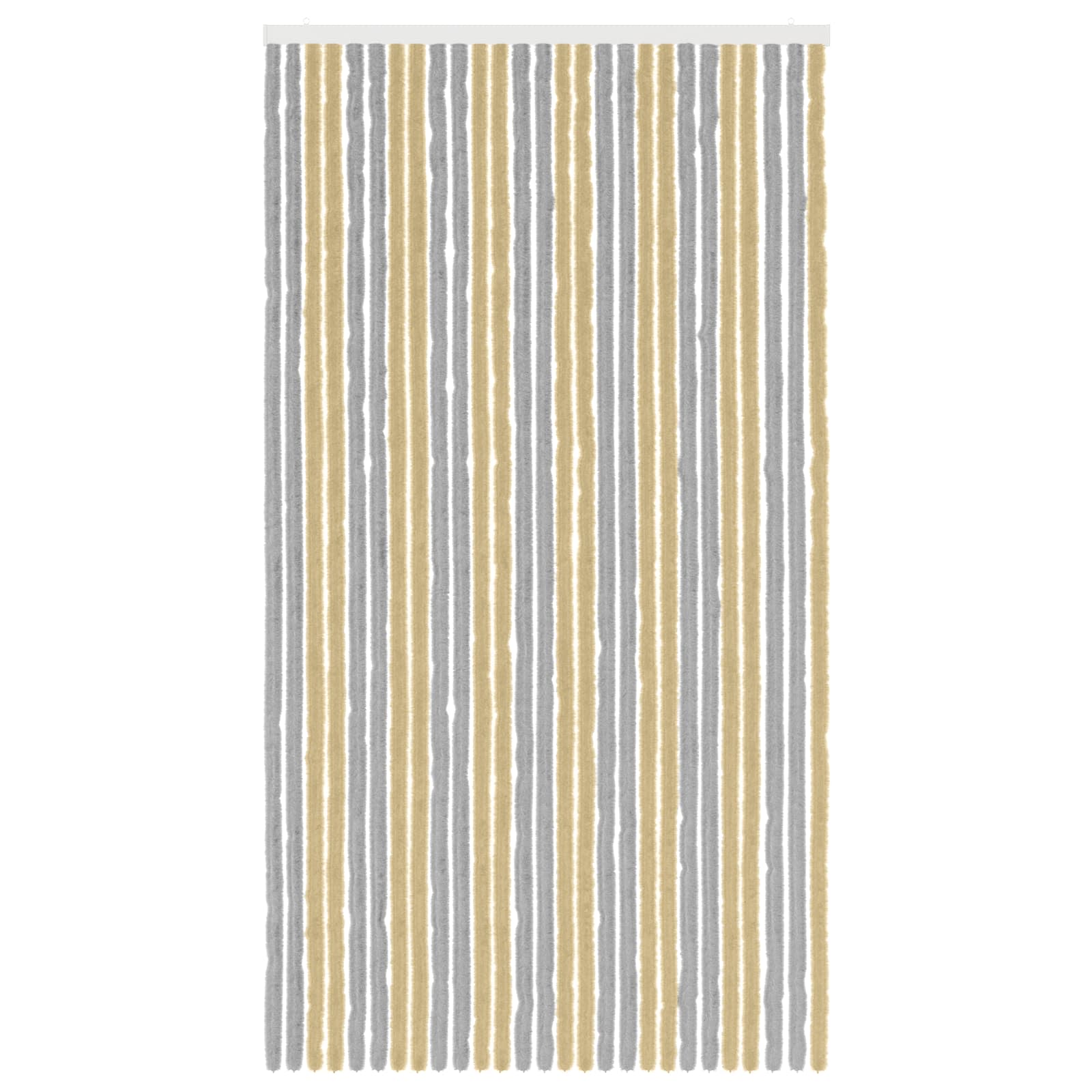 vidaXL Firanka owadobojna z chenillu Szary i beżowy 118 x 220 cm