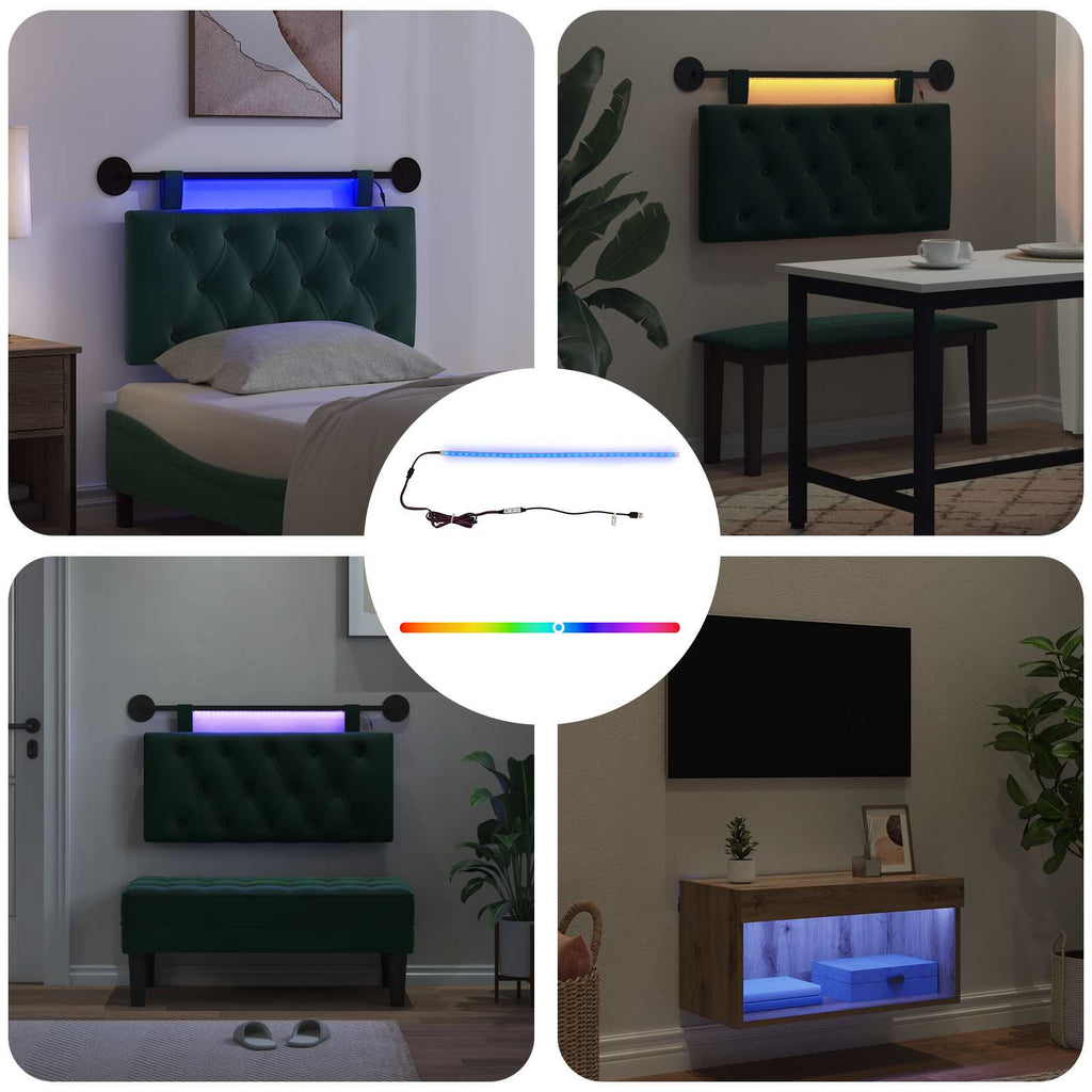 vidaXL Taśma LED 55 cm Wielokolorowe PVC
