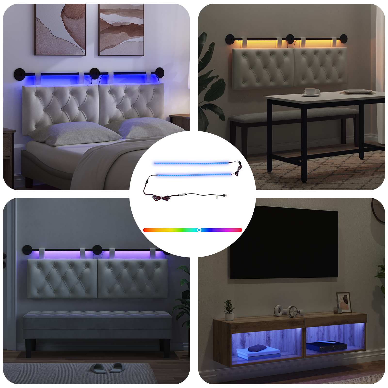 vidaXL Taśma LED 110 cm Wielokolorowe PVC