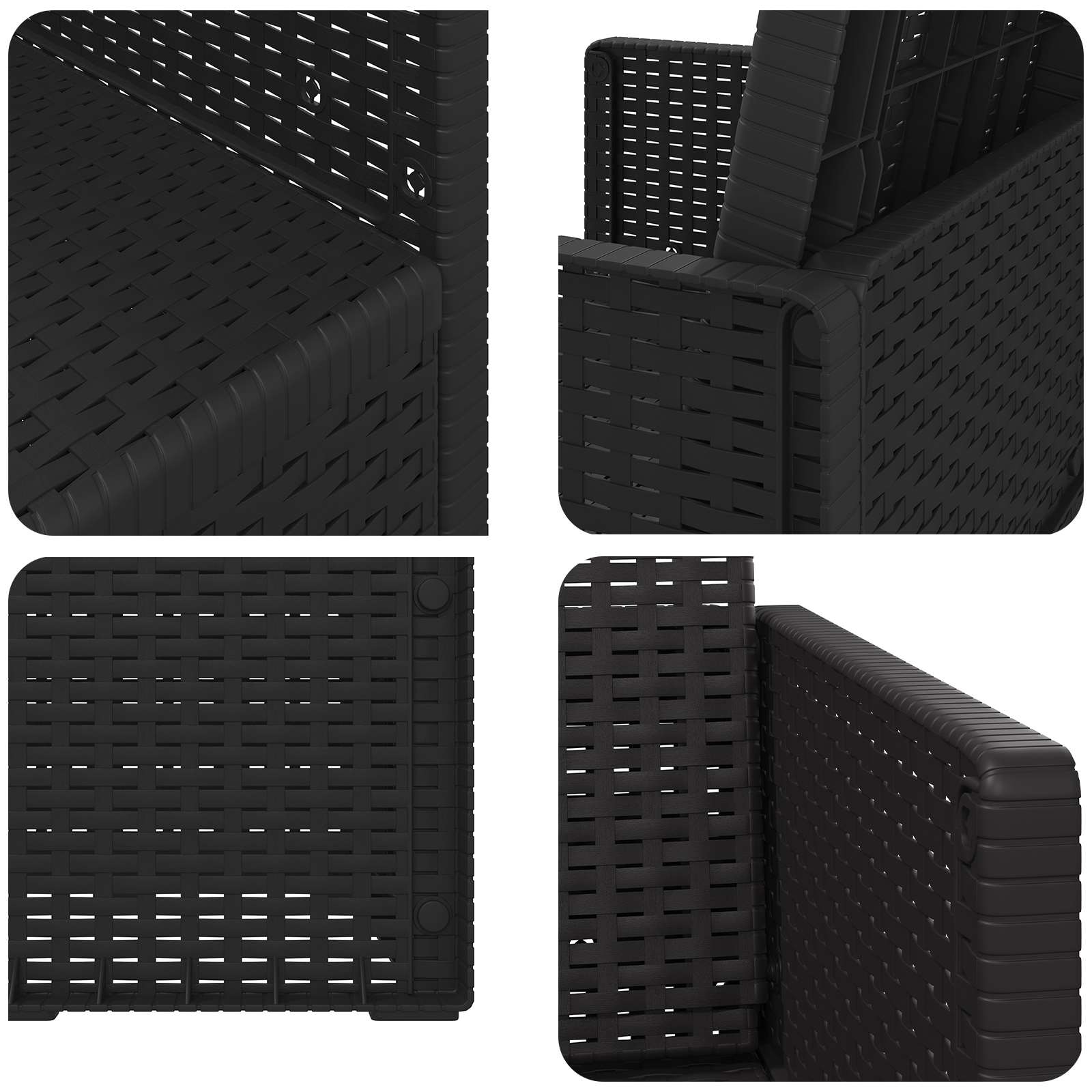 vidaXL Krzesła do ogrodu 2 pcs Antracyt 53 x 47 x 88,5 cm PP