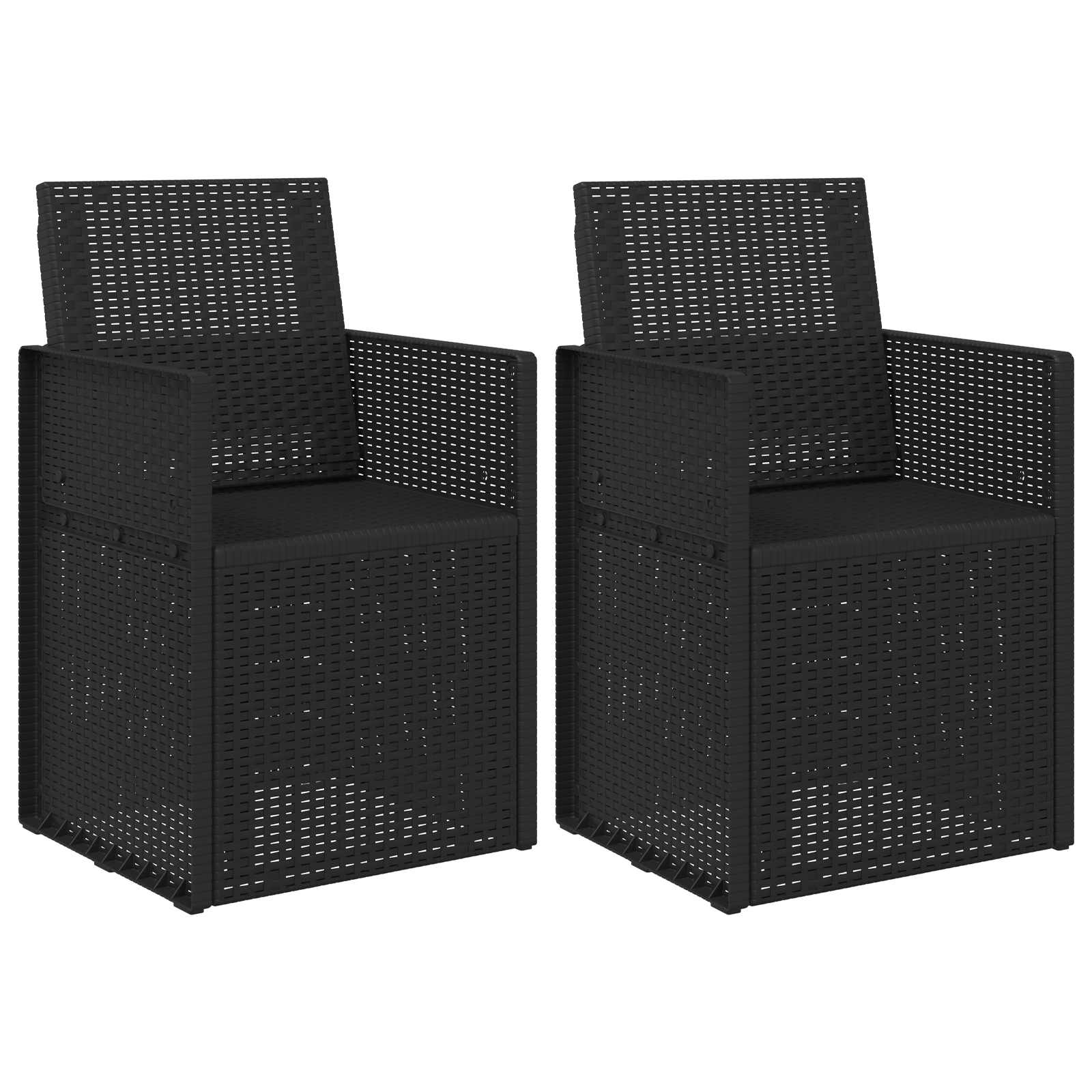 vidaXL Krzesła do ogrodu 2 pcs Antracyt 53 x 47 x 88,5 cm PP