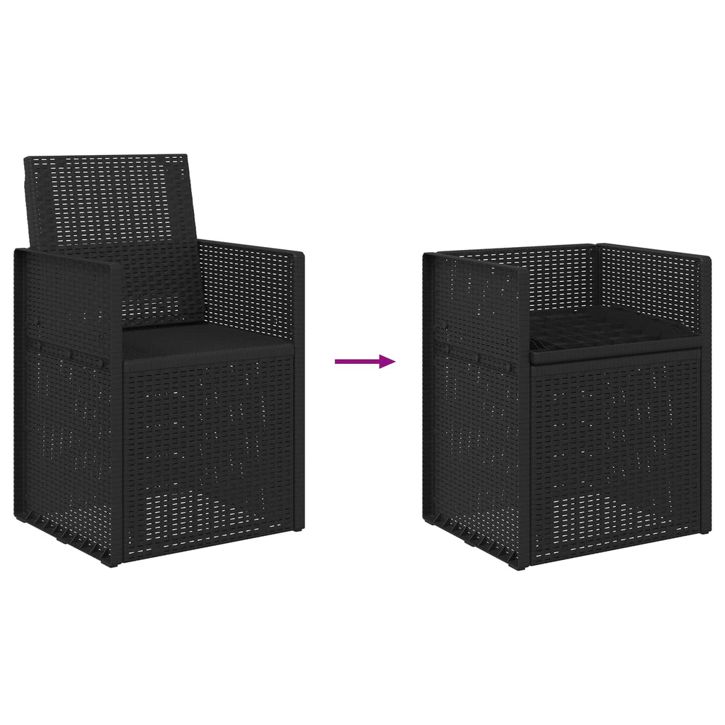 vidaXL Krzesła do ogrodu 2 pcs Antracyt 53 x 47 x 88,5 cm PP