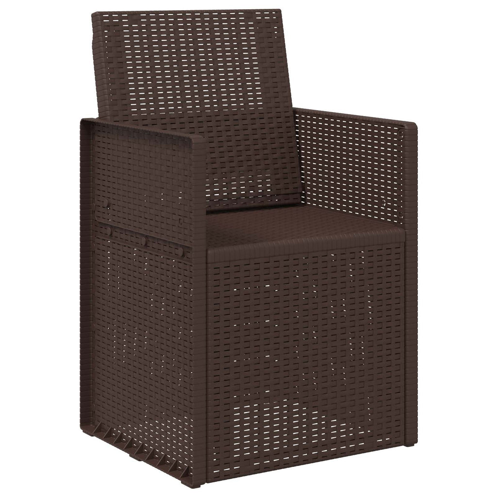 vidaXL Krzesła do ogrodu 2 pcs brązowy PP